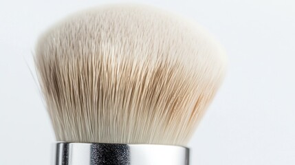 Close up view of a makeup brush head