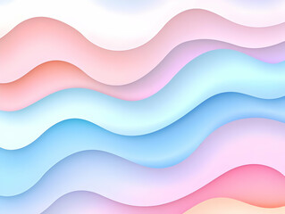Pastel Wave Abstract Background Illustration