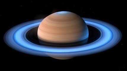 Stunning Image of Saturn and its Icy Rings in Space