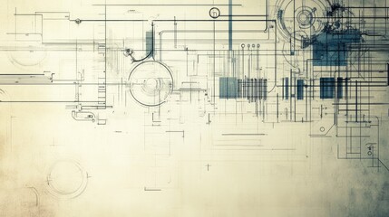 An intricate electrical circuit diagram drawn on translucent drafting paper.