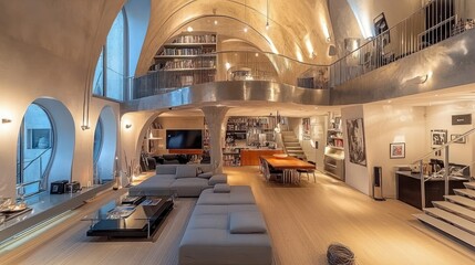 Modern Architectural Home Interior Design Featuring Lofty Spaces