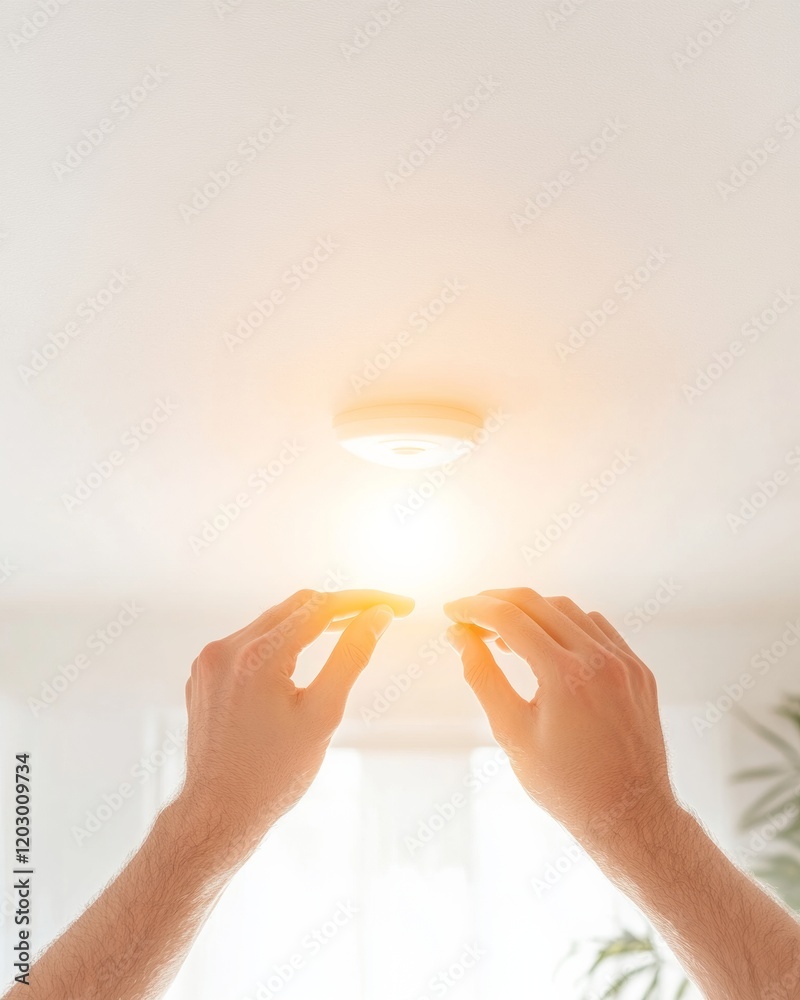 Poster smart home lighting wireless ceiling led with ambient glow - energy-efficient design for modern inte