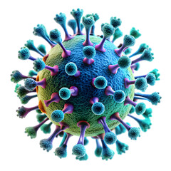 A lot of bacteria on white background