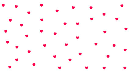 4k hand drawing little red hearts on transparent background. Love vertical frame. Decorative minimal valentines cute borders. I like you live wallpaper. Simple Happy Valentines' Card. Sale banner