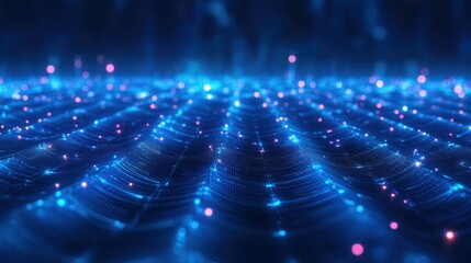 Futuristic digital data flowing, network background, abstract glowing particles, tech presentation