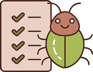 Clean Cybersecurity Icon for Debugging and Quality Assurance
