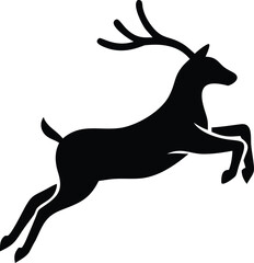 Leaping Deer Graphic for Nature and Outdoor Projects
