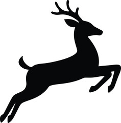 Leaping Deer Graphic for Nature and Outdoor Projects
