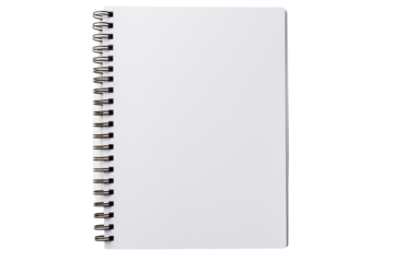 Blank Spiral Notebook, Isolated on Transparent Background