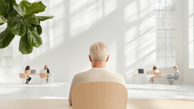 Scandinavian Minimalist Office Light Wood and Neutral Tones for Hybrid Workspaces - Enhance Team Synergy and Flexibility in Corporate Urban Environments