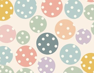 Pastel Polka Dot Pattern Seamless Circles Background Texture