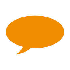 シンプルなオレンジ色の吹き出し
Simple orange speech bubble