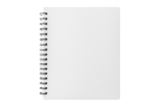 Blank Spiral Notebook, Isolated on Transparent Background
