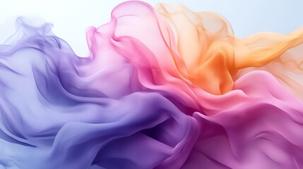 Obraz premium Abstract Pastel Fabric Swirls and Waves Design