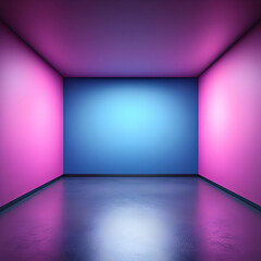 Abstract 3D Room Purple Blue Background
