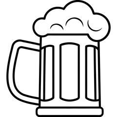 Beer Mug Line Art Icon