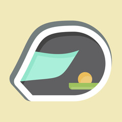 Sticker Helmeticon. related to Hobbies symbol. design editable