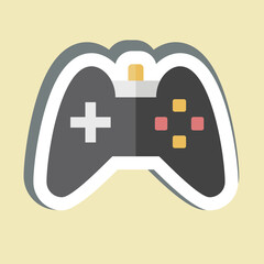 Obraz premium Sticker Gamepad. related to Hobbies symbol. design editable