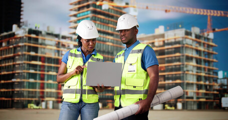OSHA Inspection Worker At Construction Site