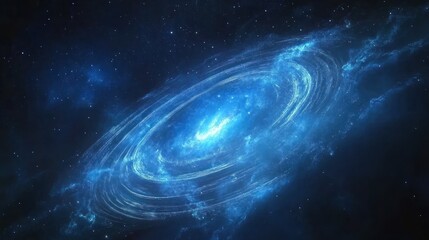 Celestial Spiral Galaxy in Deep Space Nebula