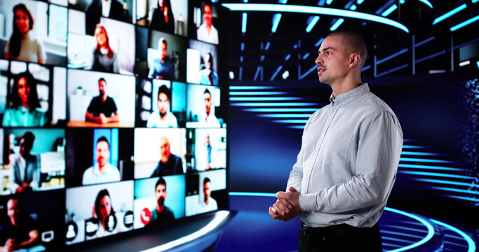Speaker At Virtual Training Seminar. Training Conference