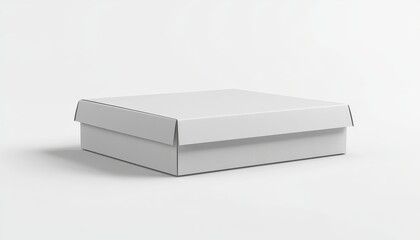 Naklejka premium Simple White Cardboard Packaging Box Mockup