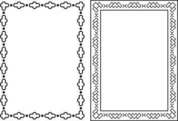 vector frames black on a white background