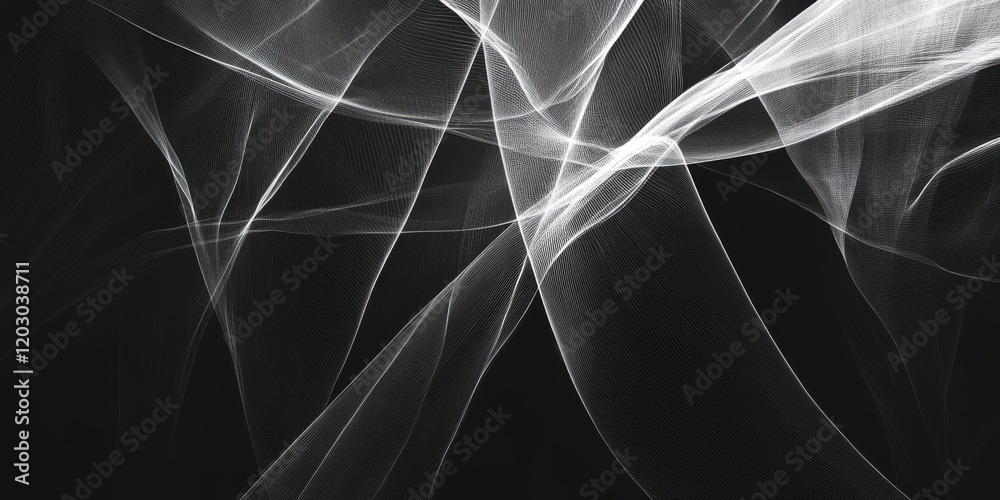 Leinwandbilder abstract white line background on black creates a striking contrast, emphasizing the beauty of minim