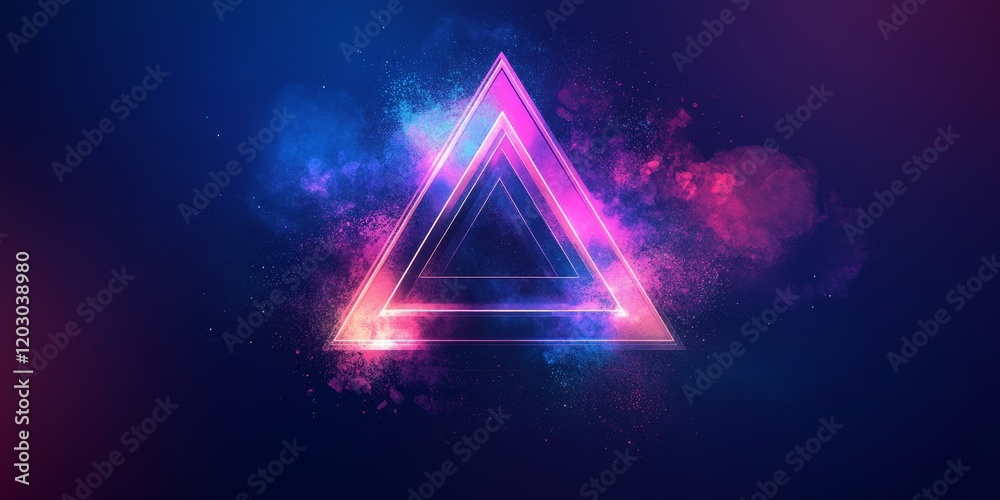 Aufkleber Abstract triangle shaped design for innovative business concepts, showcasing creativity and modern aesthetics. This triangle shaped abstract design emphasizes a unique approach to business visuals.