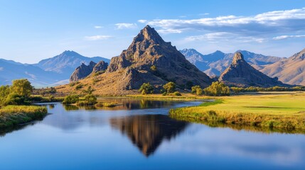 Majestic Mountain Lake Reflection
