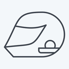 Icon Helmeticon. related to Hobbies symbol. line style. design editable