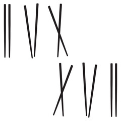 Chopstick Silhouette, Chopstick Vector Silhouette, Chopstick cartoon Silhouette, Chopstick illustration, Chopstick icon Silhouette, Chopstick Silhouette illustration