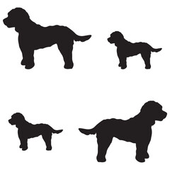 cockapoo Silhouette, cockapoo Vector Silhouette, cockapoo cartoon Silhouette, cockapoo illustration, cockapoo icon Silhouette, cockapoo Silhouette illustration
