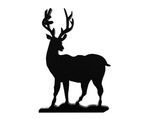 Deer silhouette isolated on white