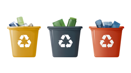 Eco-friendly recycling on a transparent background. isolated background.