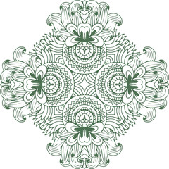 Beautiful flower art and mandala vector design