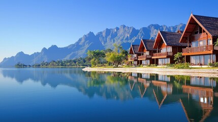 Fototapeta premium Mountain Lake Resort