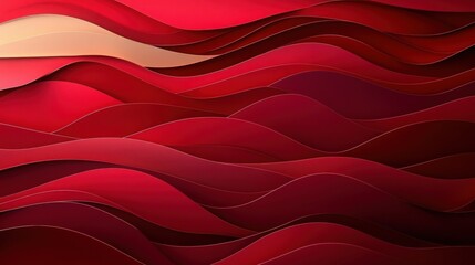 A warm red background with smooth circular shapes gradually fading in and out, creating a sense of depth and movement. The texture is sleek and polished