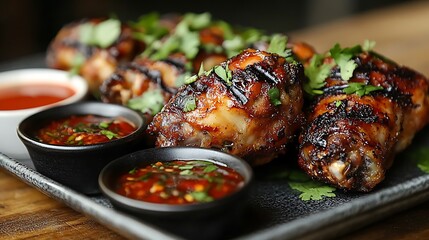 Culinary art grilled chicken delights at outdoor barbecues