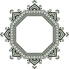 Beautiful flower art and mandala vector design