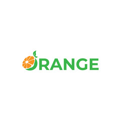 Vibrant Orange Fruit Logo for Fresh Produce Branding