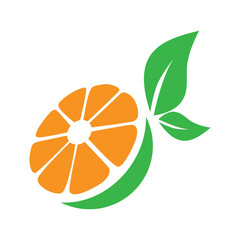 Citrus Orange Icon for Healthy Lifestyle Branding