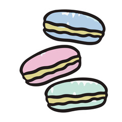 macarons hand drawing Illustration