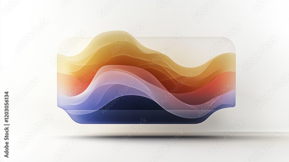 Aufkleber abstract wave design with soft color gradients for modern digital background or texture use