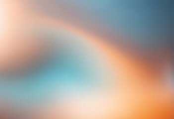 Obraz premium Abstract background pale blue orange white color gradient, texture light summer banner poster background design.