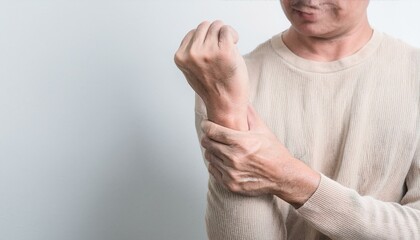 Soft-toned image showing increasing wrist joint swelling