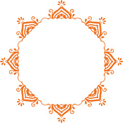 Beautiful flower art and mandala vector design