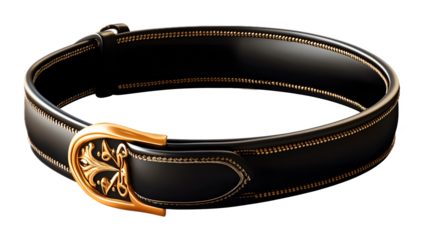 Elegant belt design on a transparent background. isolated background.