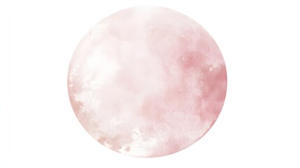 Abstract Pink Watercolor Circle Design