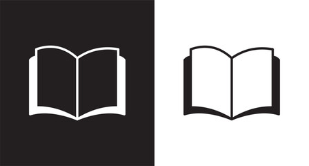Open book icon pictogram set illustration